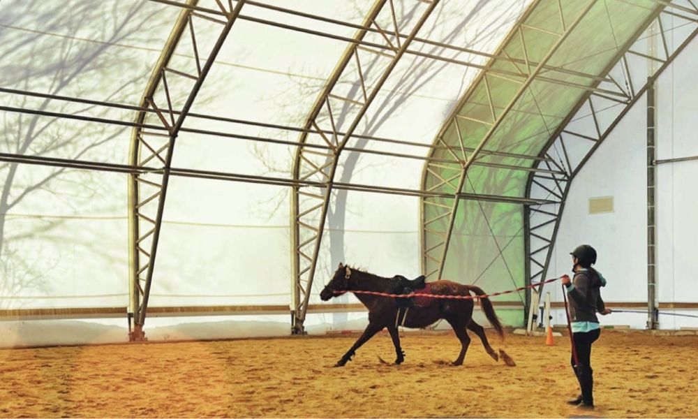 fabric riding arenas ohio britespan buildings