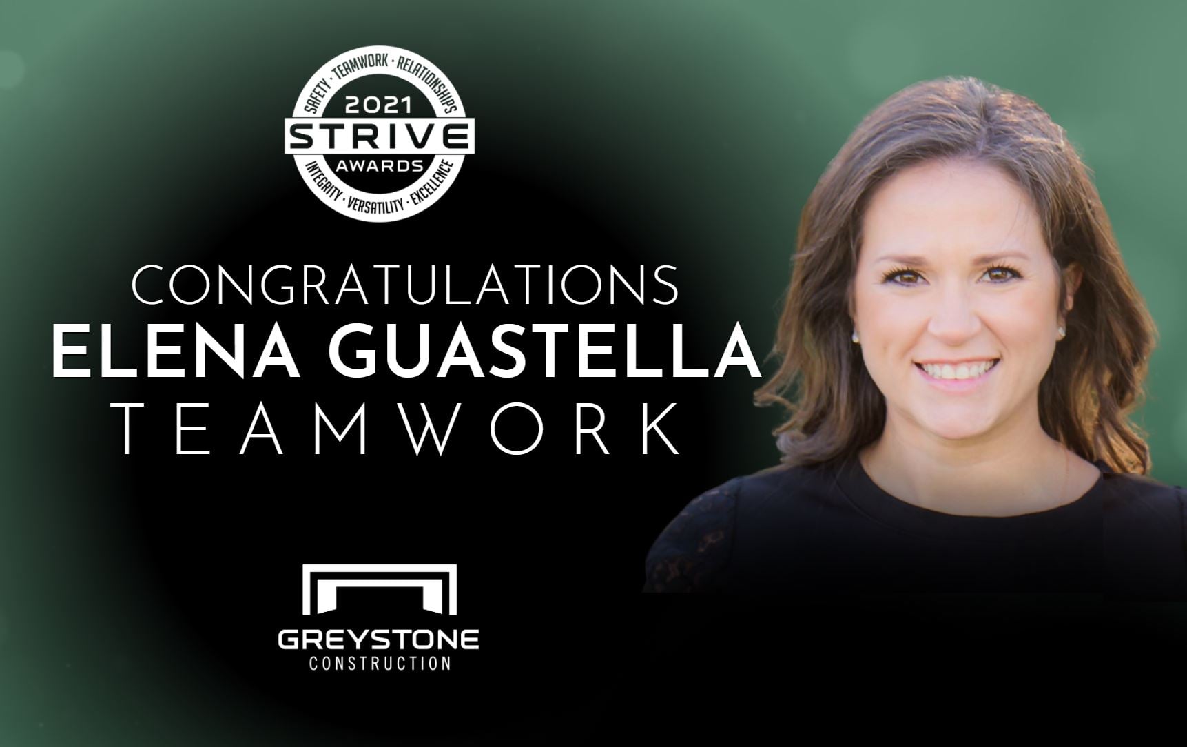 2021 STRIVE Award - Teamwork - Elena Guastella