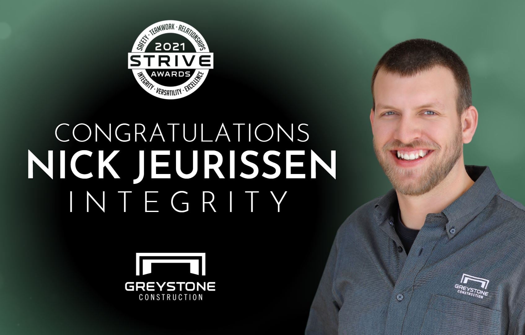 2021 STRIVE Award - Integrity - Nick Jeurissen