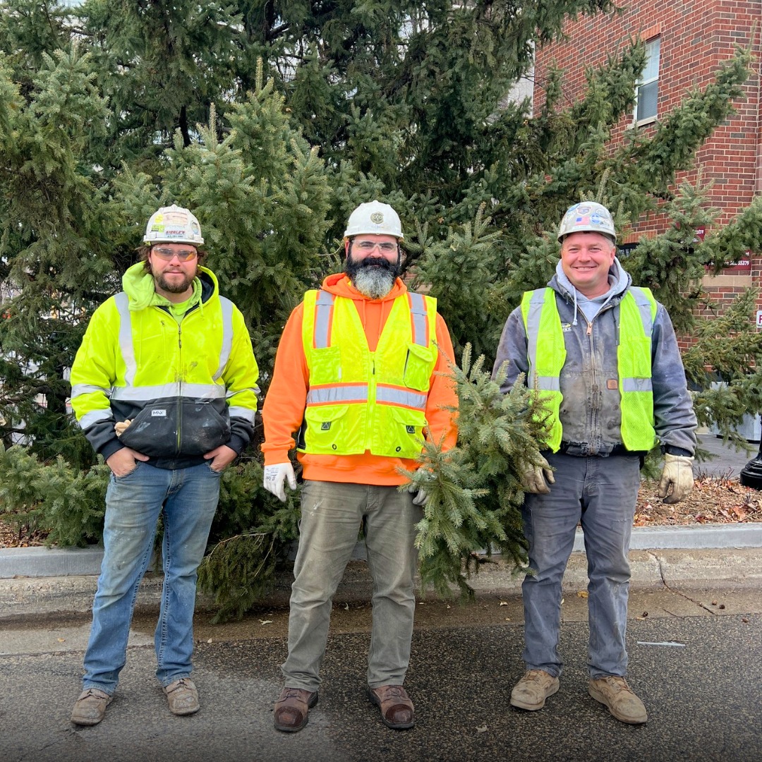 Greystone Team Helped Install Holiday Fest Tree Downtown Shakopee