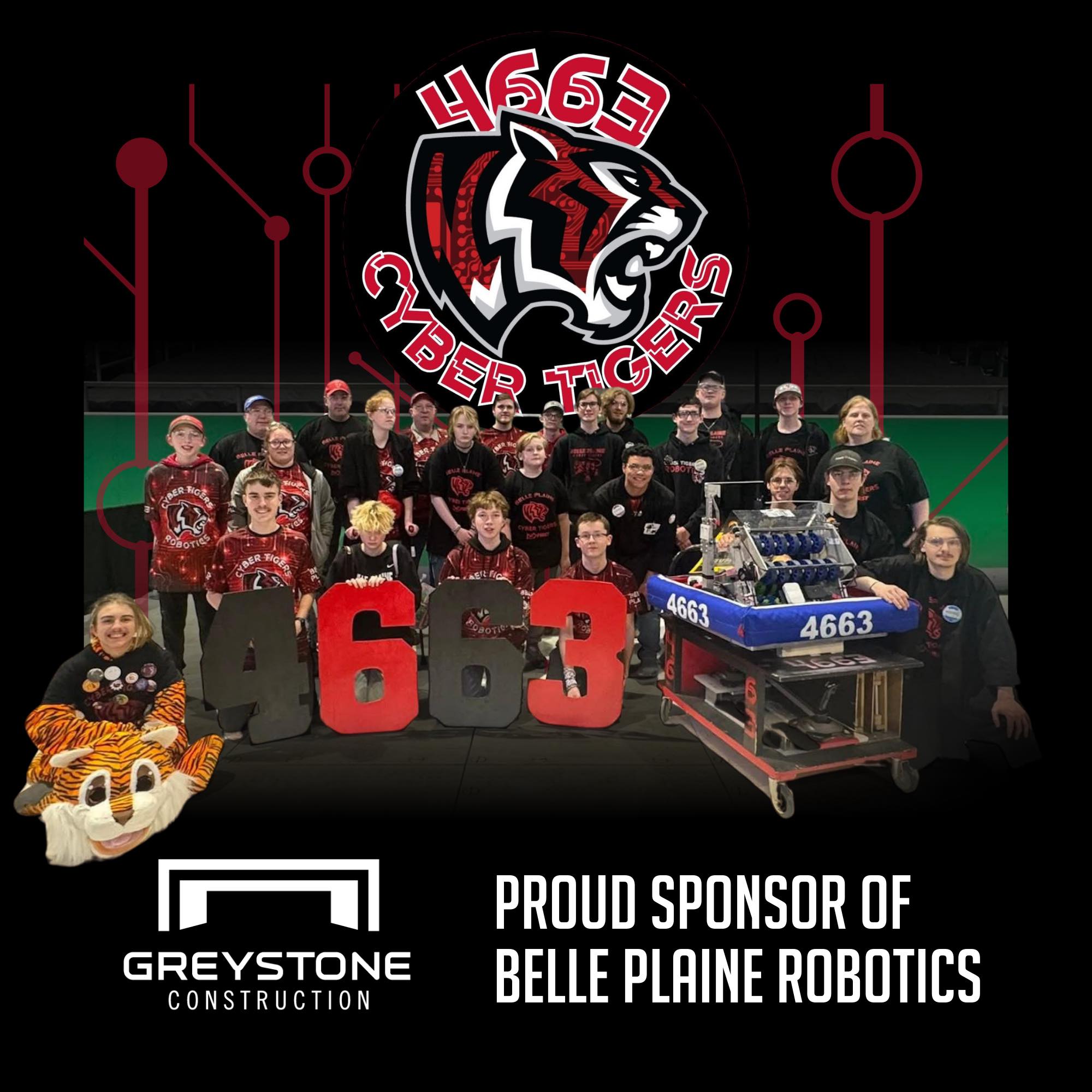 Sponsor of Belle Plaine Robotics Cyber Tigers