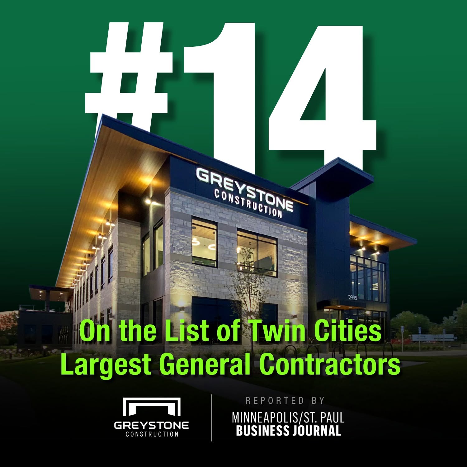 Greystone Construction Largest Commercial General Contractors Twin Cities