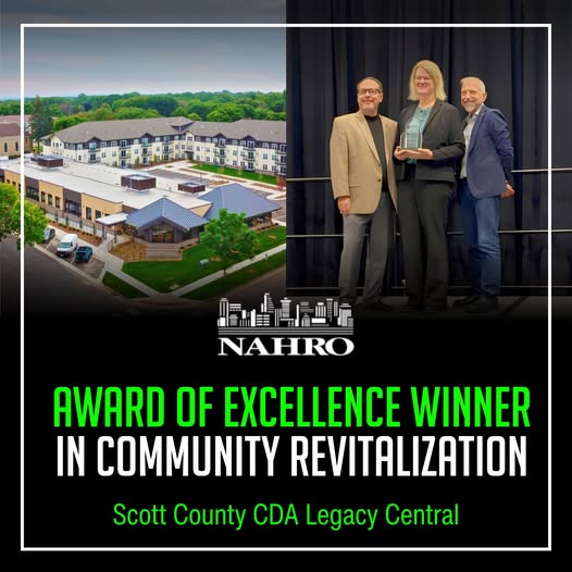 Scott County CDA Earns NAHRO Award of Excellence in Community Revitalization