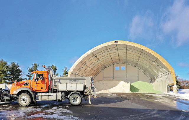 City of Mendota Heights, Minn. new salt storage fabric building