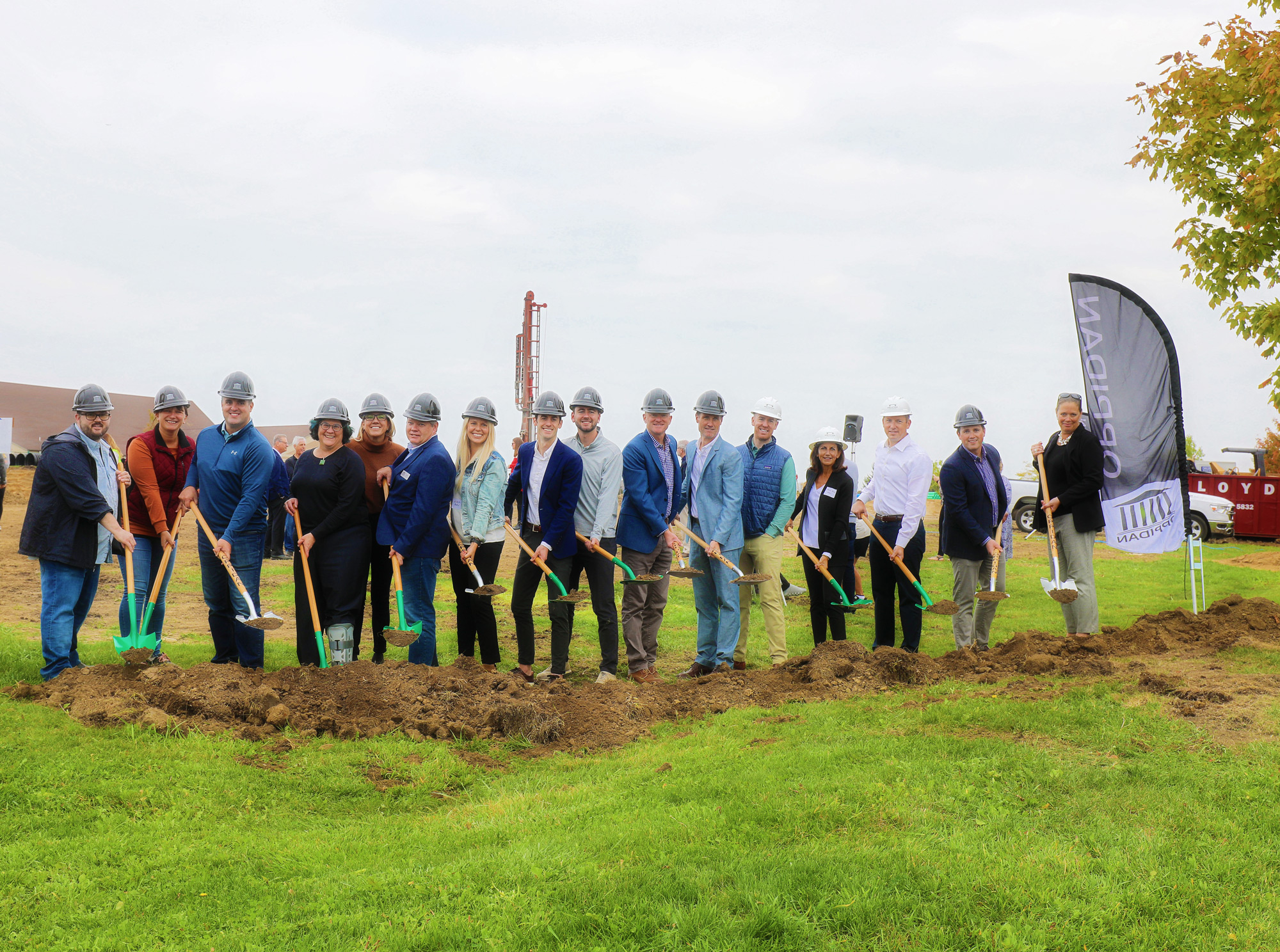 Groundbreaking ceremony at Pillars of Lakeville Senior Living Community with Greystone Construction and Oppidan