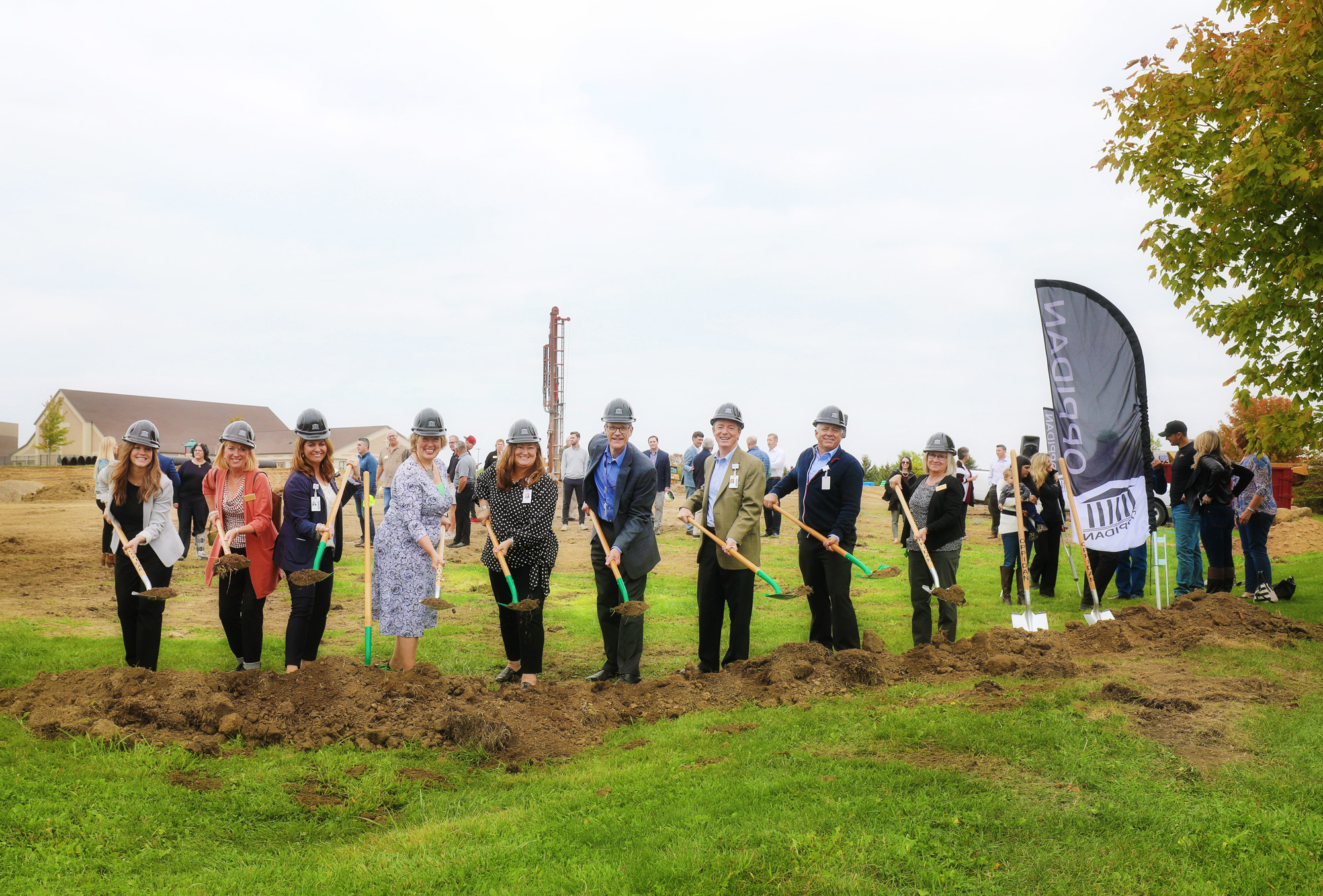 Groundbreaking ceremony at Pillars of Lakeville Senior Living Community with Greystone Construction and Oppidan