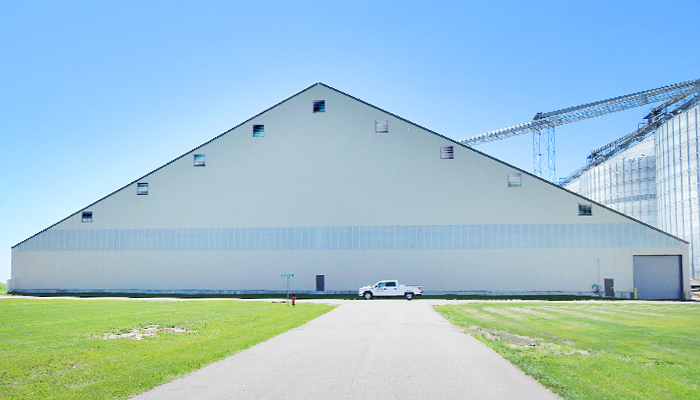 flat grain storage building