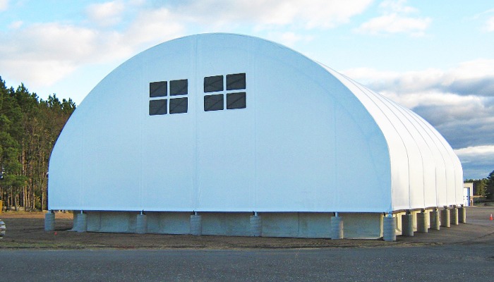 Road salt storage buildings