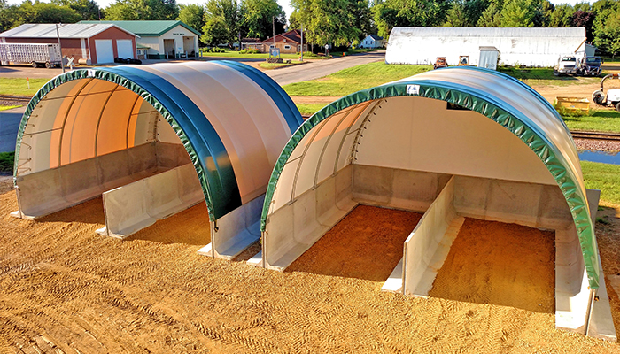 Salt storage buildings