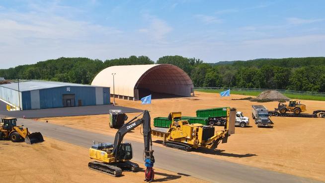 Dakota Prairie Composting Two Fabric Covered Buildings Complete