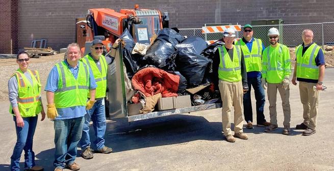 Cleaning up the riverside in Shakopee, Minnesota 
