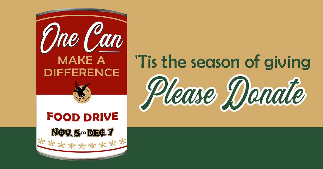Tis the season of giving. Please donate for food drive