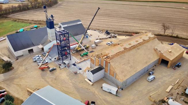 Progress at Ag Partners, dry fertilizer building