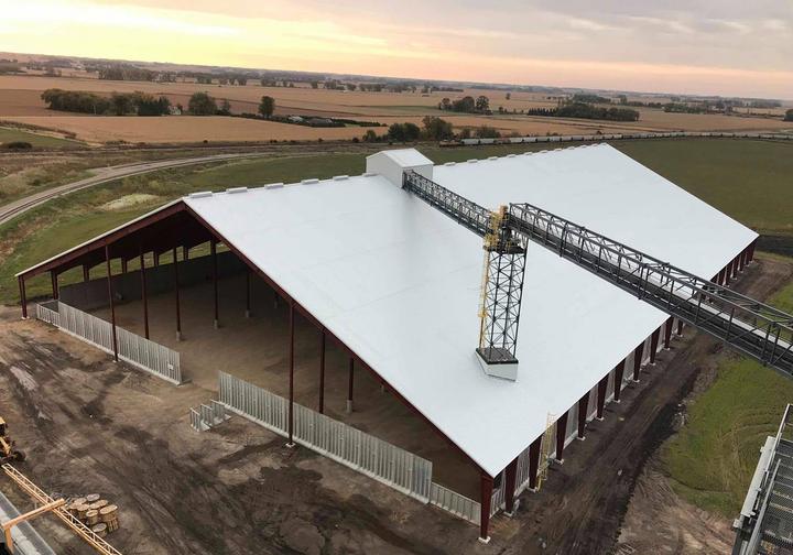 Crystal Valley Cooperative Flat Grain Storage Building in Belmont, MN