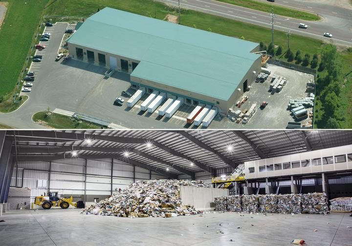 Materials recovery facility construction by Greystone, an industrial 