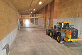 Alley of the dry fertilizer storage building for ALCIVIA in Evansville, WI