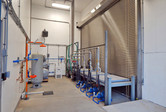 Liquid impregnation room inside the dry fertilizer storage building for ALCIVIA in Evansville, WI