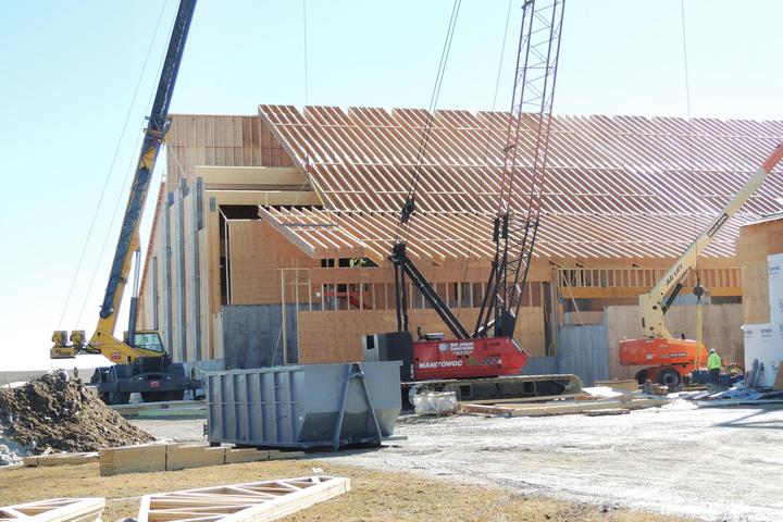 Greystone self-performed the wood framing for the Dry Fertilizer Storage Building for CHS