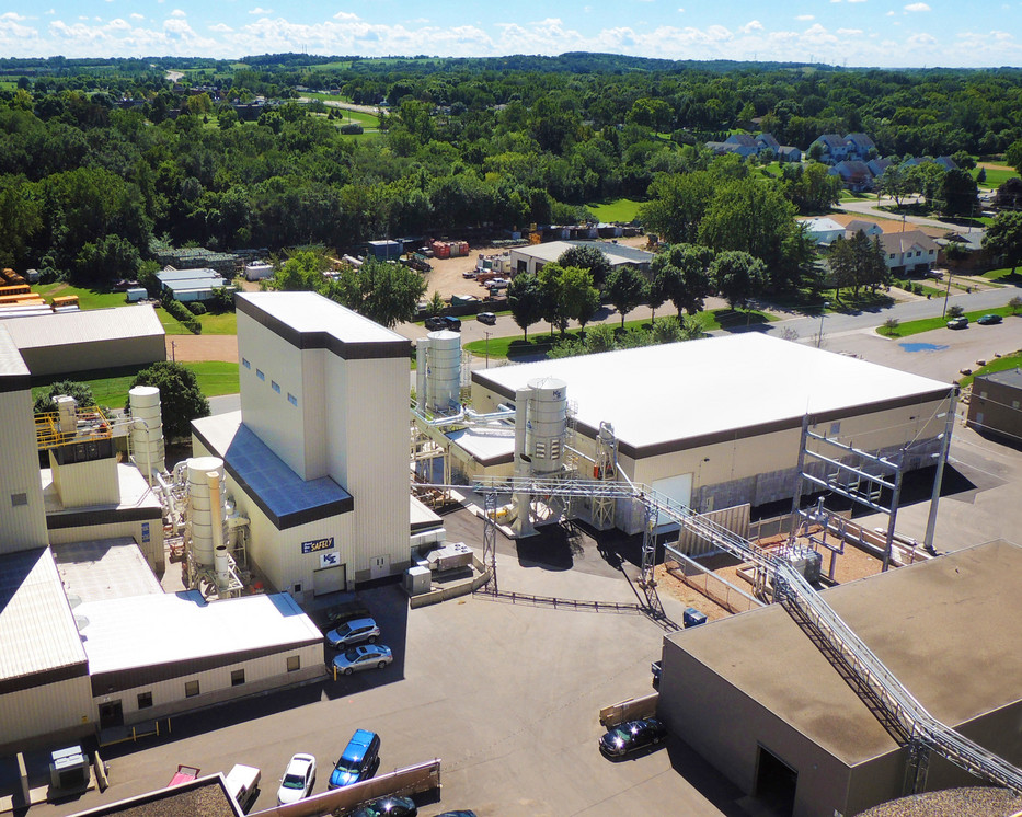 Aerial view of Koda Energy Fuel Delivery System & Biomass Energy Plant