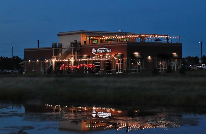 Night lights at McCoys Copper Pint Bar & Restaurant