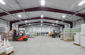 Chemical storage inside retail building / office at Nutrien Ag Solutions Greenfield Site in Sunnyside, Washington