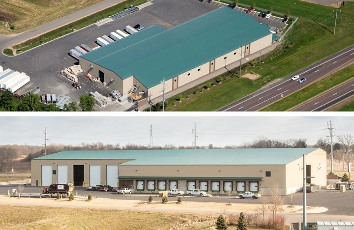 Metal building details of the Dem-Con Materials Recovery Facility (MRF)